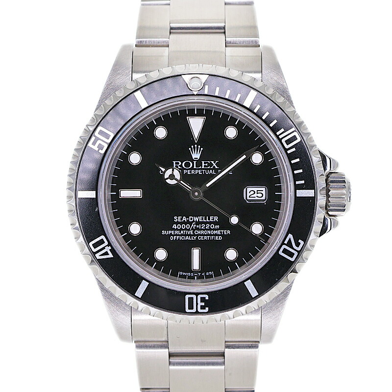 ロレックス Rolex 16600 シードゥエラー ブラック メンズ 腕時計 自動巻き U番【中古】