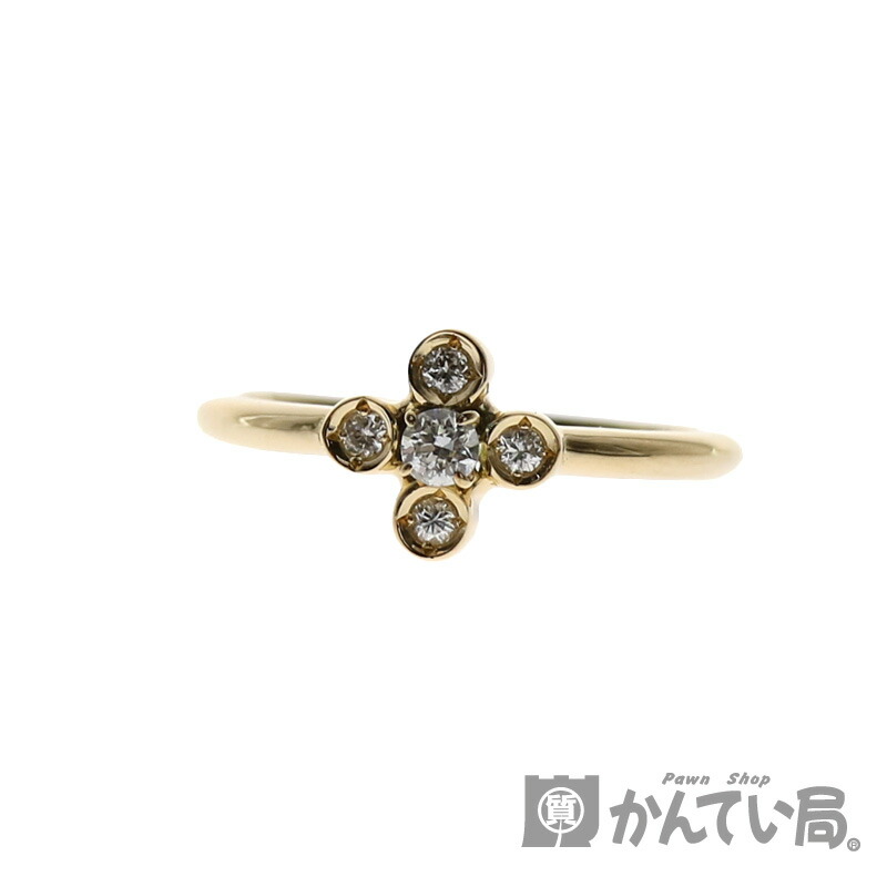 K18 ダイヤモンド リング 18金 D:0.13ct 約11号 イエローゴールド レディース アクセサリー ジュエリー ゴールド 花【中古】USED-9 質屋 かんてい局 小牧店 c20-1731 K18 ダイヤモンド リング 18金 D:0.13ct 約11号 イエローゴールド レディース アクセサリー ジュエリー ゴールド 花【中古】USED-9 質屋 かんてい局 小牧店 c20-1731