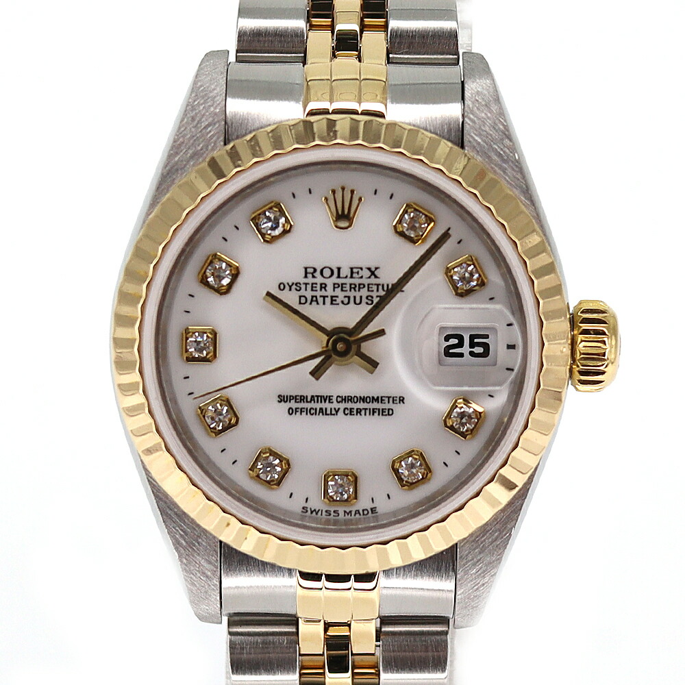 Rolex ロレックス 69173g デイトジャスト U番 10pダイヤ コンビ ゴールド ステンレス Ss Yg レディース 腕時計 自動巻き メンテナンス済み 中古 Used 9 質屋 かんてい局小牧店 C21 4806 Ice Org Br