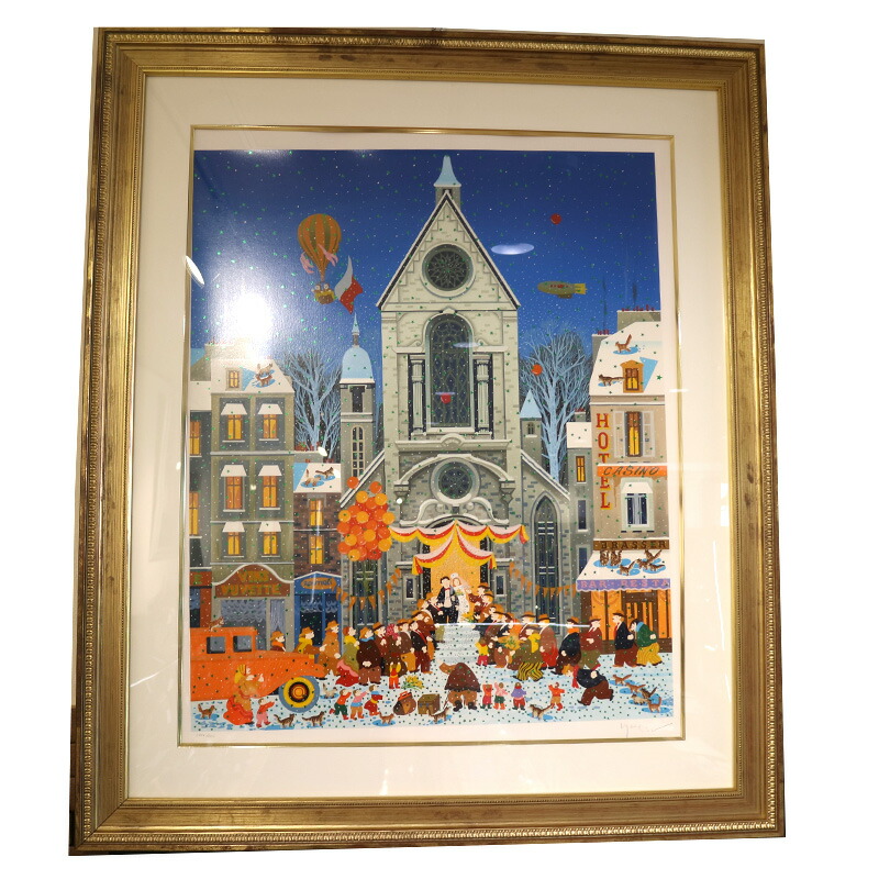 楽天市場 絵画 ヒロ ヤマガタ 山縣博導 レイニィーディ3 233 250 風景 ビル ホテル 雨 インテリア アート 壁紙 絵 お洒落 デザイン画 アンティーク 中古 Used 6 質屋かんてい局北名古屋店 N 6524 質屋かんてい局 楽天市場店