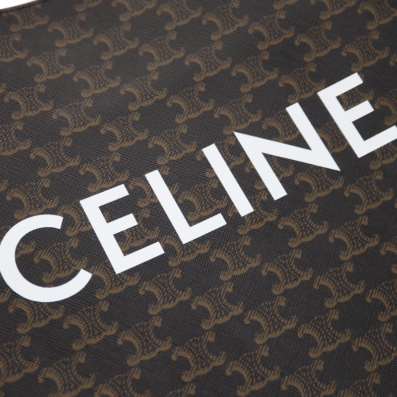 CELINE【セリーヌ】194432ミディアムバーティカルカバショルダーバッグレザートリオンフキャンバスブラックトートバッグ縦型2WAY鞄かばんメンズウィメンズ【中古】USED-9買取専門かんてい局大垣店p22-239