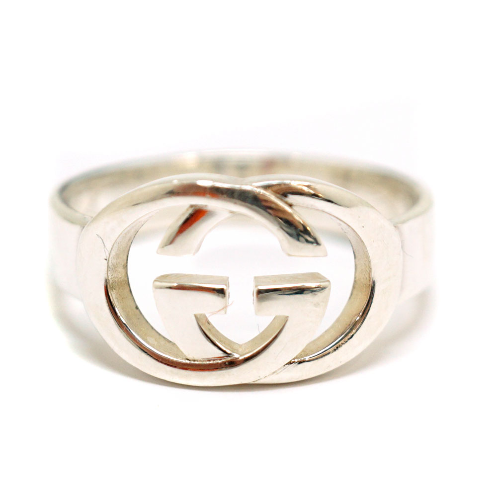 Gucci1904 シルバーブリットリング Ggロゴ Sv925 N22 5181 アクセサリー インターロッキング シルバー ファッション ブランドused 6 メンズ ユニセックス レディース 指輪 約24号 表記サイズ25 質屋かんてい局北名古屋店 素晴らしい品質 Ggロゴ