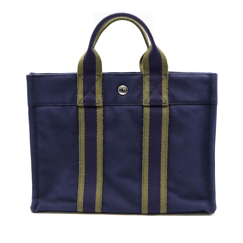 エルメス Hermes フールトゥトートPM  綿織物帆布 米国海軍 ユニ一発やる【中古】