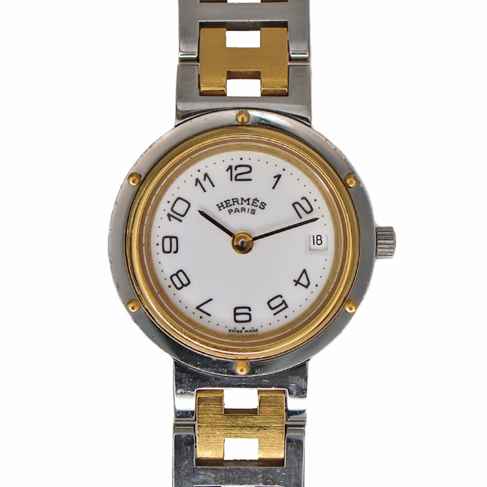 エルメス Hermes CL4.220 クリッパー ゴールド&times;シルバー クォーツ 【中古】｜質屋かんてい局 店