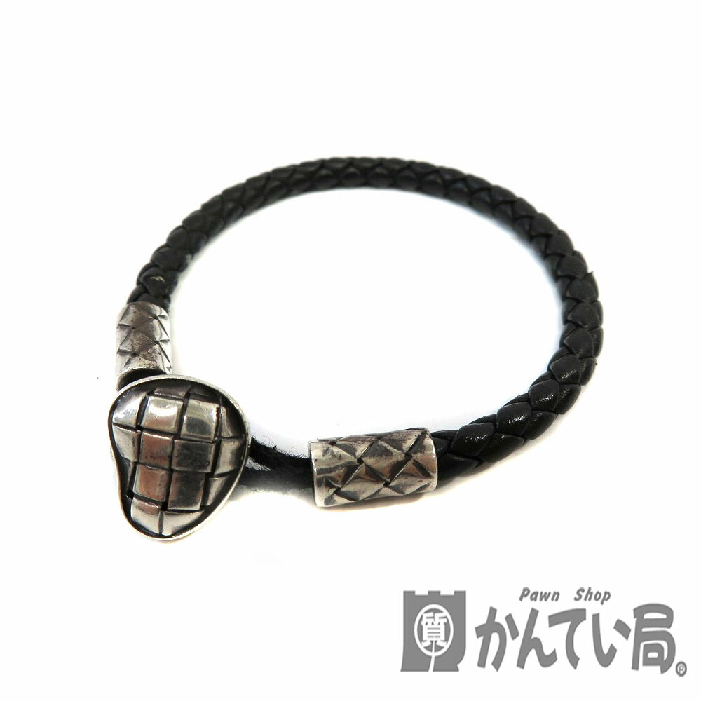 100 本物保証 Bottega Veneta ボッテガヴェネタ ブレスレット レザー ブラック シルバー アクセサリー カジュアル 中古 Used 6 質屋 かんてい局細畑店 H 質屋かんてい局 店 信頼 Solutionspcchezvous Fr