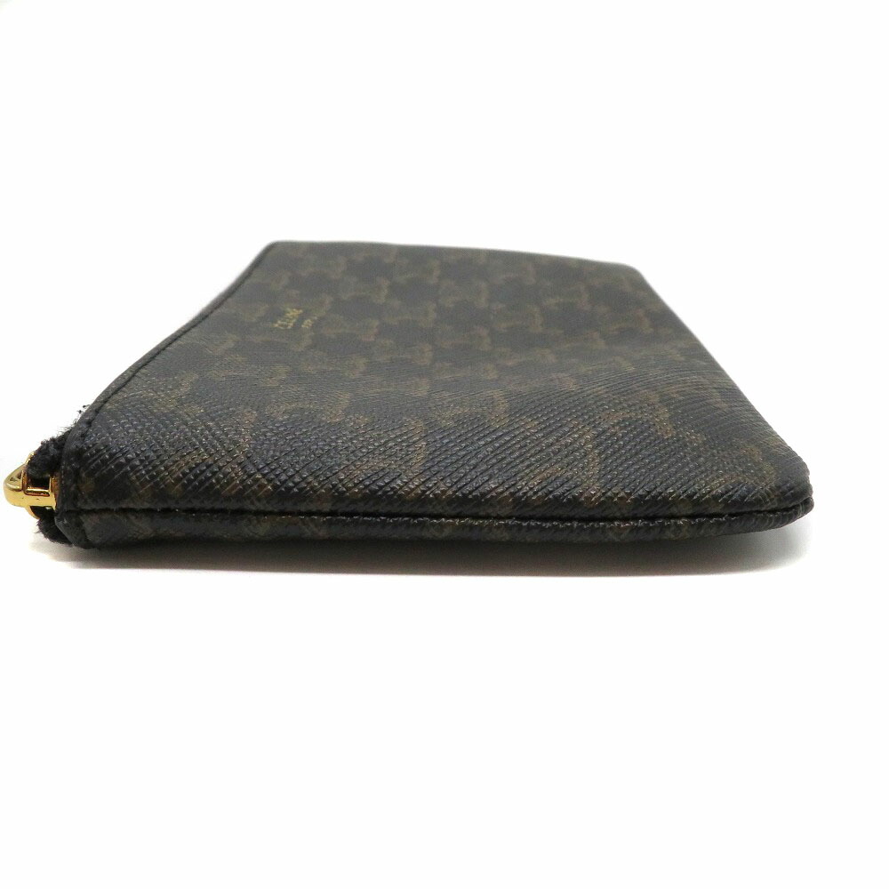 CELINE【セリーヌ】10C662BTA.38NOフック付コイン&カードポーチコーティングキャンバストリオンフブラックレディース【中古】USED-7質屋かんてい局細畑店h2204528
