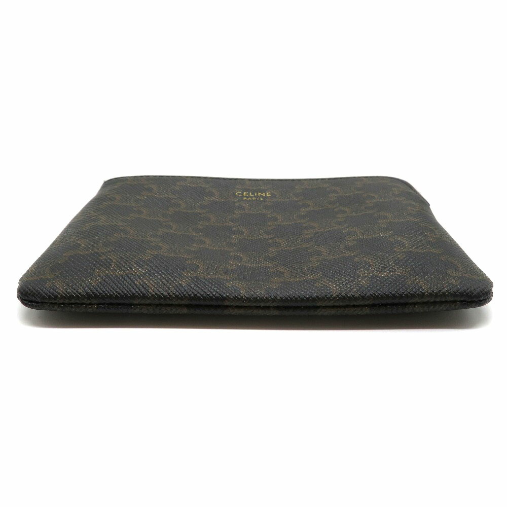 CELINE【セリーヌ】10C662BTA.38NOフック付コイン&カードポーチコーティングキャンバストリオンフブラックレディース【中古】USED-7質屋かんてい局細畑店h2204528