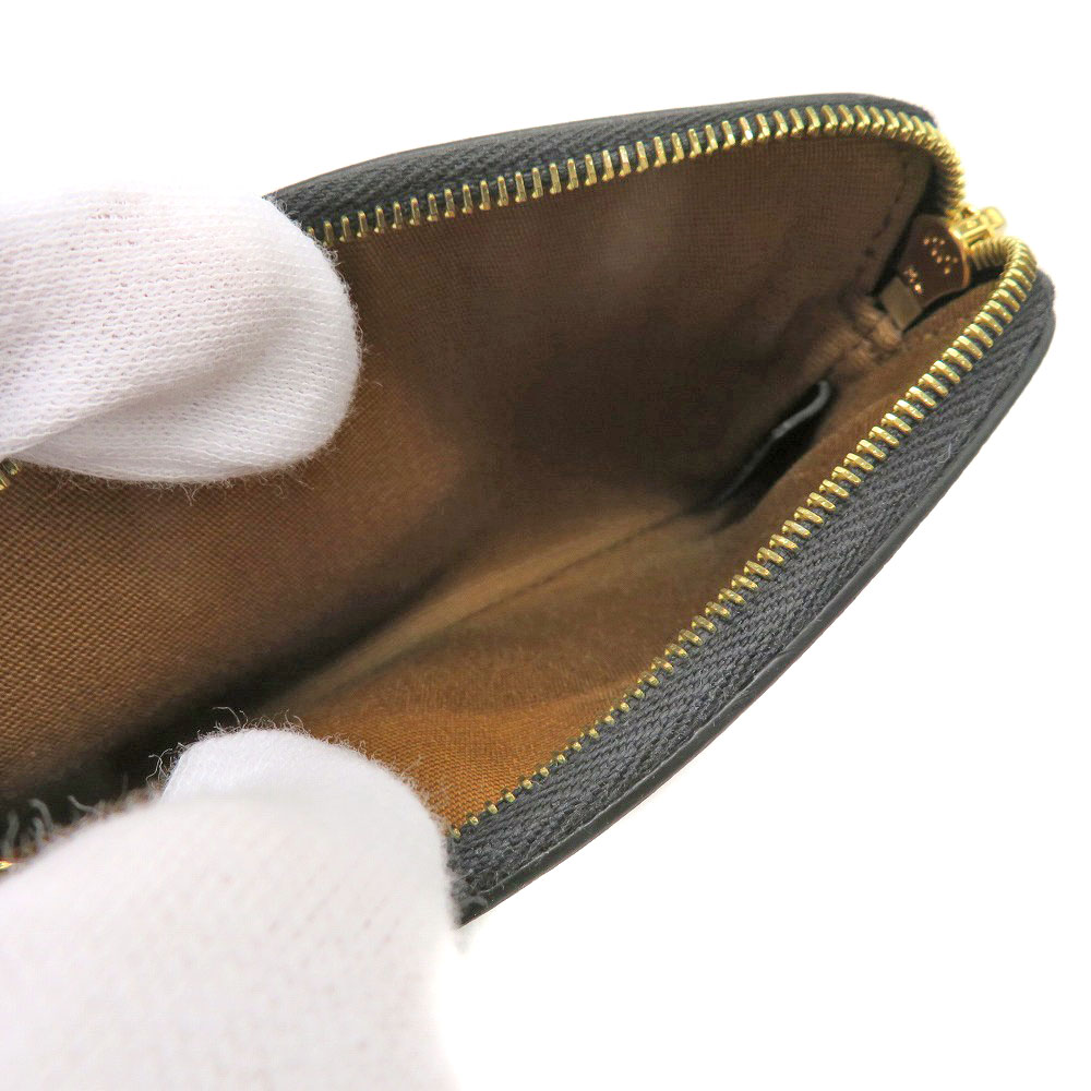 CELINE【セリーヌ】10C662BTA.38NOフック付コイン&カードポーチコーティングキャンバストリオンフブラックレディース【中古】USED-7質屋かんてい局細畑店h2204528