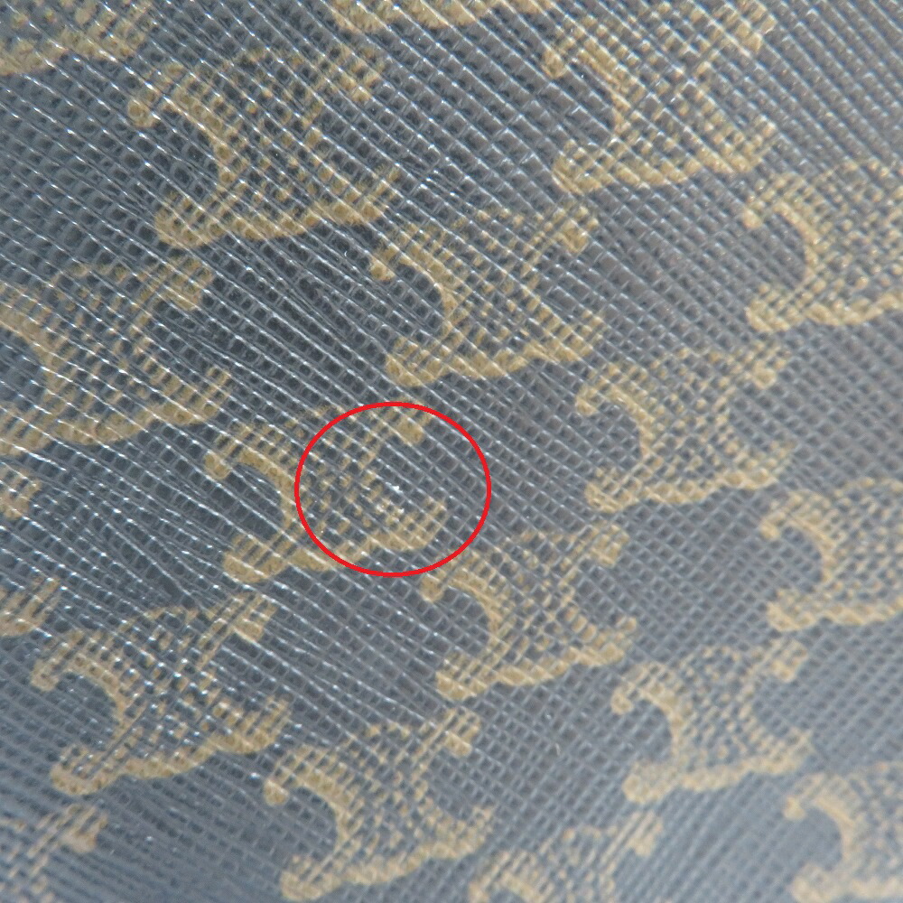 CELINE【セリーヌ】10C662BTA.38NOフック付コイン&カードポーチコーティングキャンバストリオンフブラックレディース【中古】USED-7質屋かんてい局細畑店h2204528