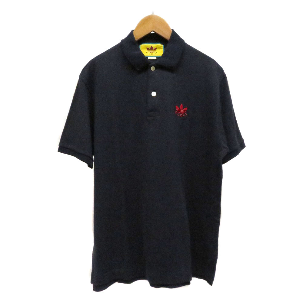 楽天市場】【中古】GUCCI × adidas コットンピケ長袖ポロシャツ