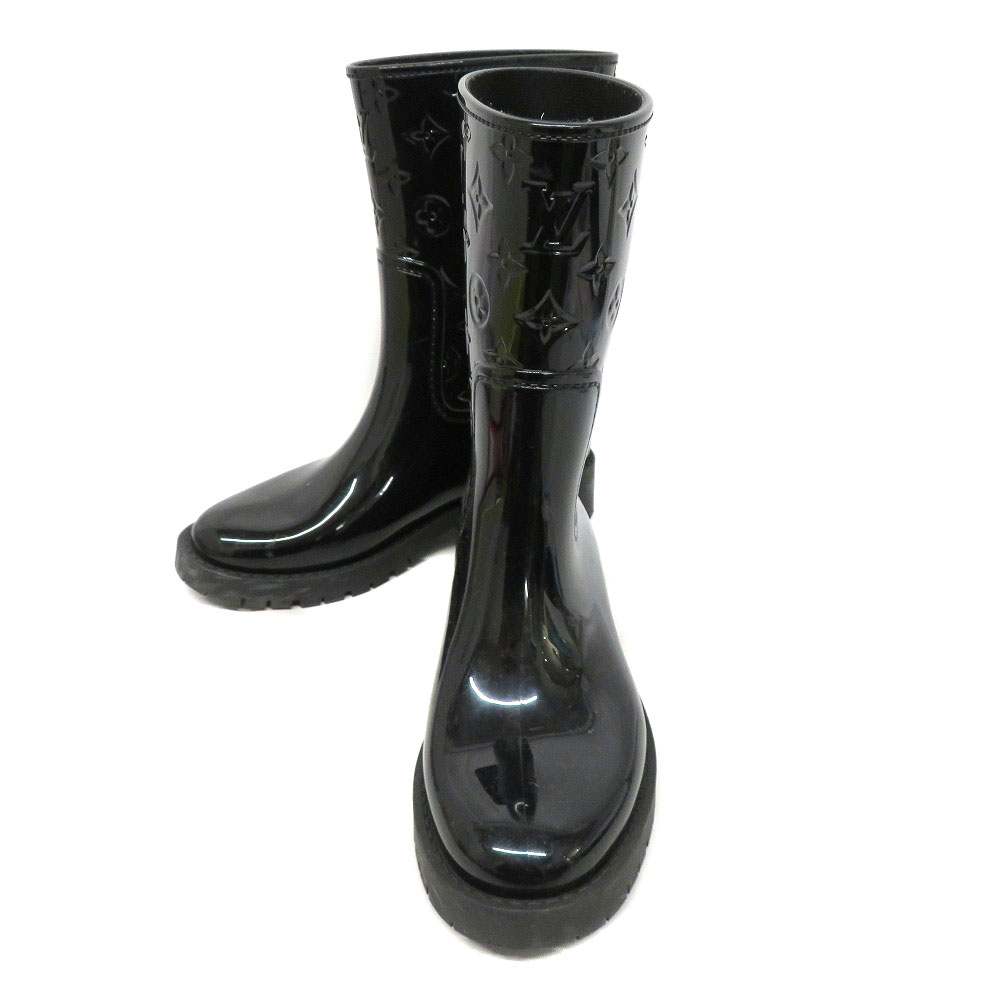 新品　未使用　LOUIS VUITTON ブラック長靴　ドロップス　38 LOUIS VUITTON LouisVuitton ルイヴィトン ドロップスライン