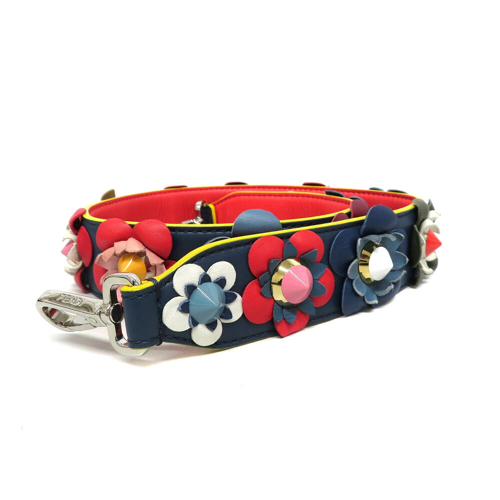 未使用品　極美品　フェンディ　ストラップユー　フラワー　花　マルチカラー 付属品 楽天市場】FENDIフェンディ フラワー×ショートスパイクスタッズ ミニ