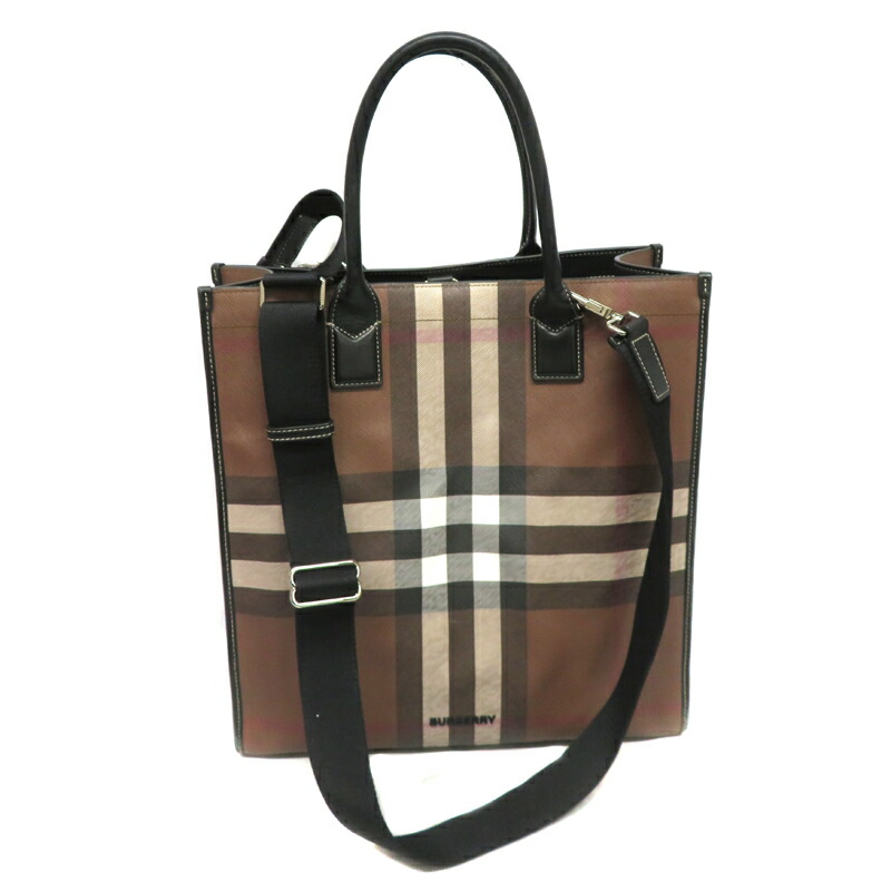 バーバリー Burberry 8049117 デ二ートート 2WAY御徒面子 赤銅色【中古】 バッグ-男女兼用バッグ-バッグ・小物・ブランド雑貨