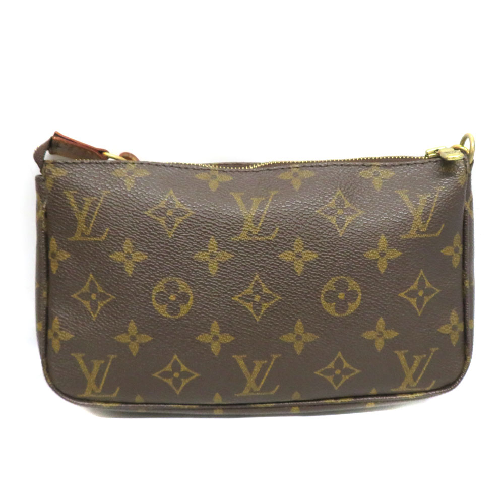 ルイヴィトン Louis Vuitton M51980 ポシェット・アクセソワール モノグラム 合財袋 赤銅色 【中古】