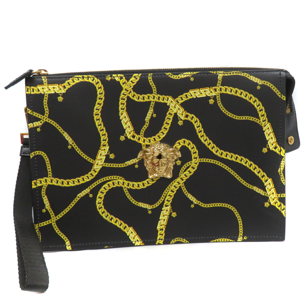 ヴェルサーチ Versace DP87631/1A02638 クラッチペダル御徒面子 黒いこと ゴールド 【中古】