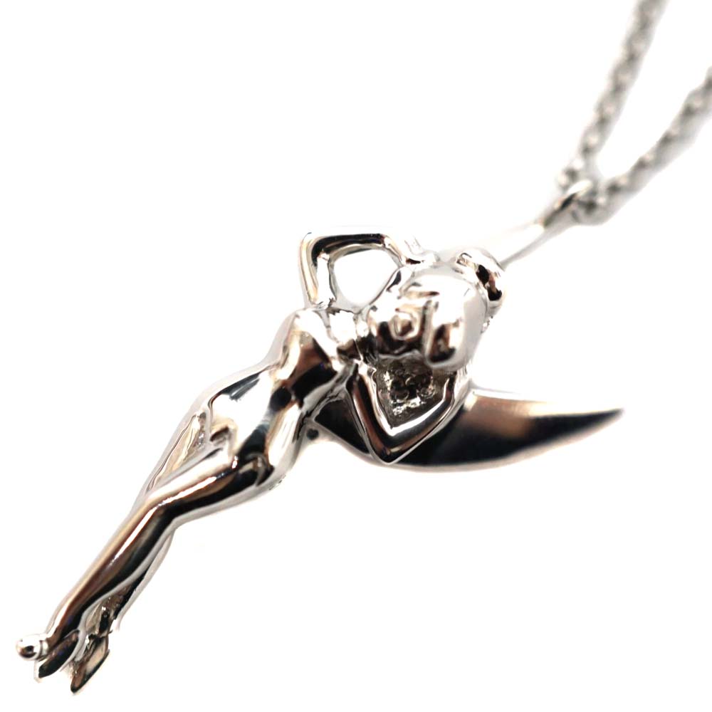 Pt850 トップPt950 プラチナ ティンカーベルネックレス ジュエリー アクセサリー 【中古】