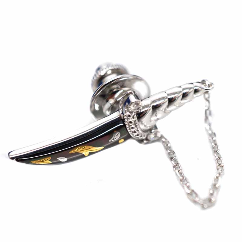 ミキモト Mikimoto 剣型胸飾り K18WG 外殻  宝飾品 添え物 【中古】