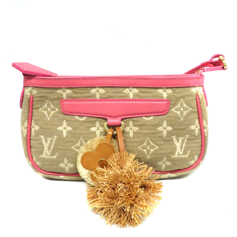 ルイヴィトン Louis Vuitton M93069 ポシェットアクセソワール モノグラムサビア ベージュ さくら色【中古】