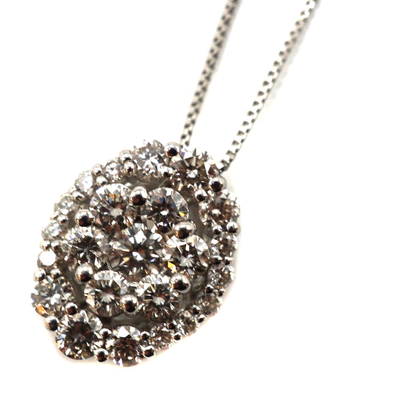 Pt850 トップPt950 D1.00ctネックレス プラチナ ダイヤモンド ジュエリー アクセサリー 【中古】｜質屋かんてい局 店