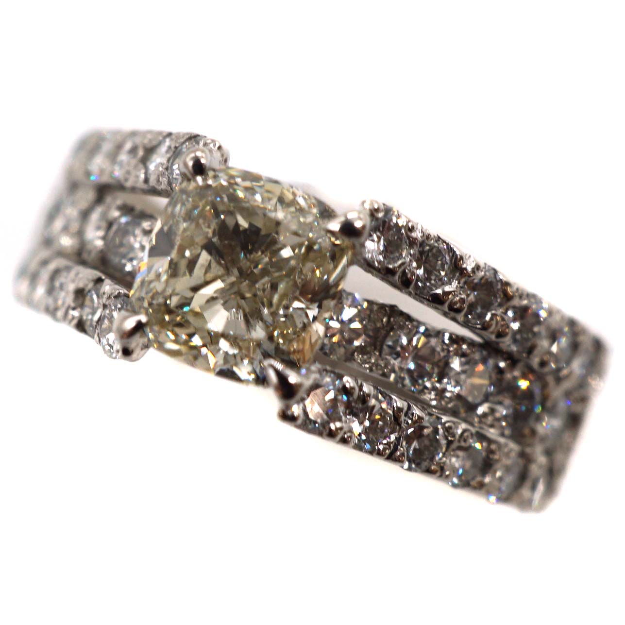 Pt900 D0.962/0.73ctリング プラチナ ダイヤモンド ジュエリー アクセサリー 【中古】