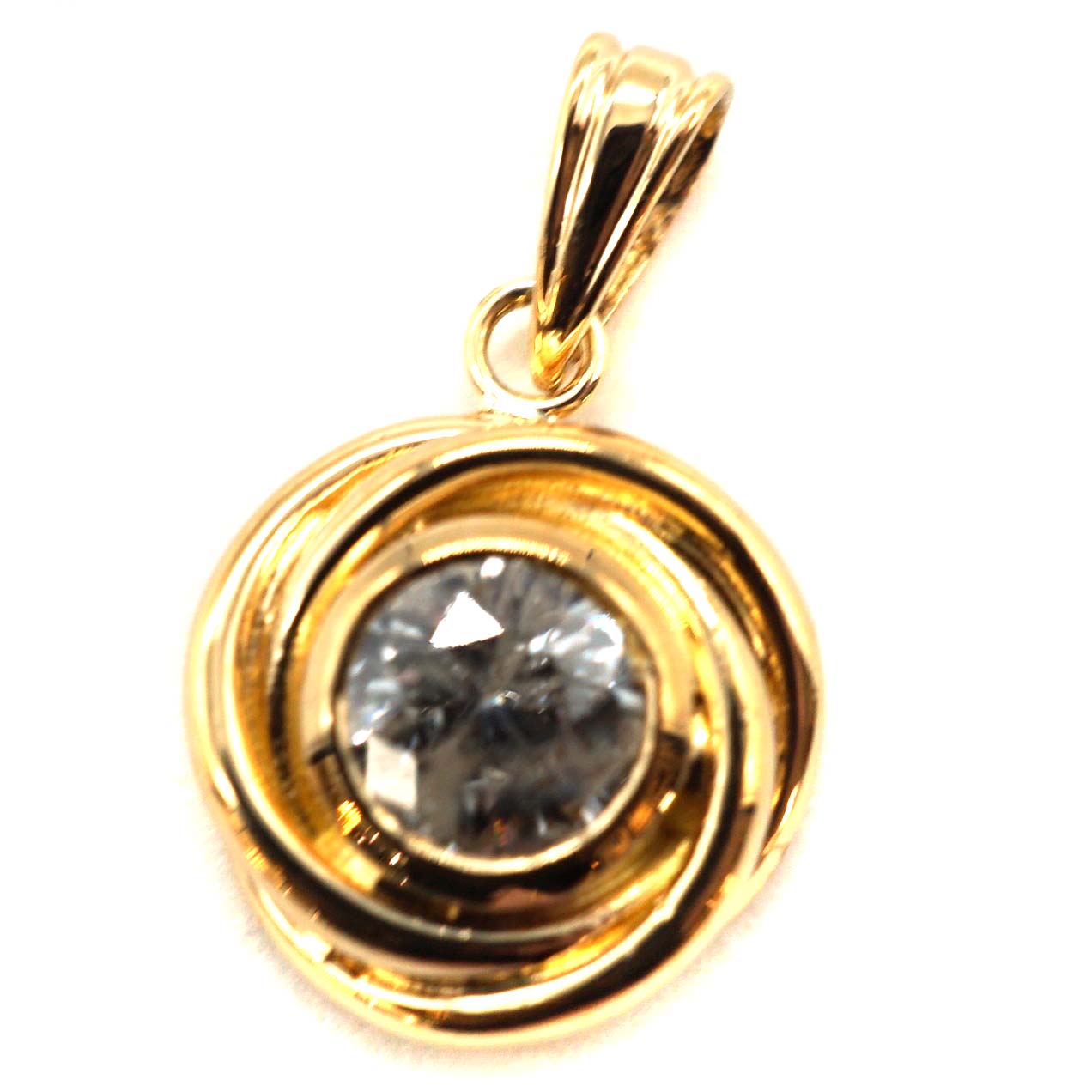 K18 ゴールド D0.44ct ペンダントトップ ダイヤモンド ジュエリー アクセサリー 【中古】