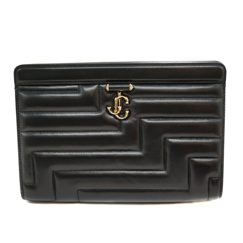 ジミーチュウ Jimmy choo クラッチペダル御徒面子 なめし革 黒いこと 【中古】