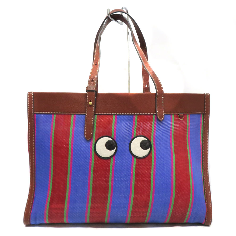 アニヤハインドマーチ Anya Hindmarch 200837 アイズトート ブラウン マルチカラー【中古】｜質屋かんてい局 店