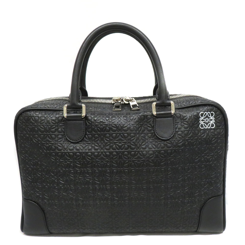 ロエベ Loewe 351.055.L32 商行為御徒面子 リピートアナグラム 黒いこと 【中古】