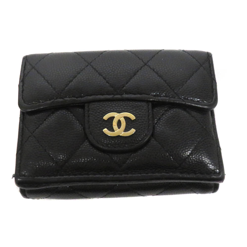 シャネル Chanel AP0230 クラシックスモールウォレット ソフトキャビアスキン ブラック 【中古】|質屋かんてい局 店