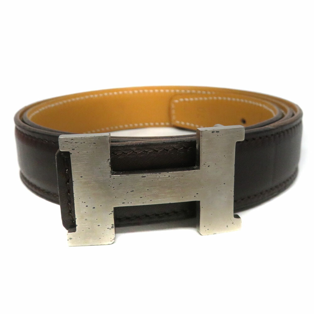 楽天市場】【アパレル】HERMES エルメス Hベルト リバーシブル レザー
