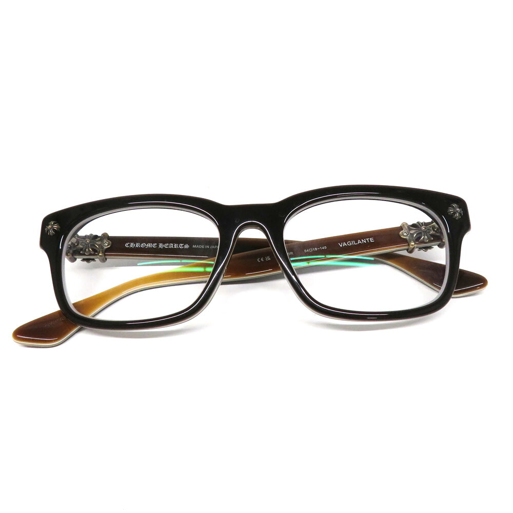 クロムハーツ ChromeHearts VAGILANTE  眼鏡 赤銅色 しろがね色 CH足し加える 【中古】