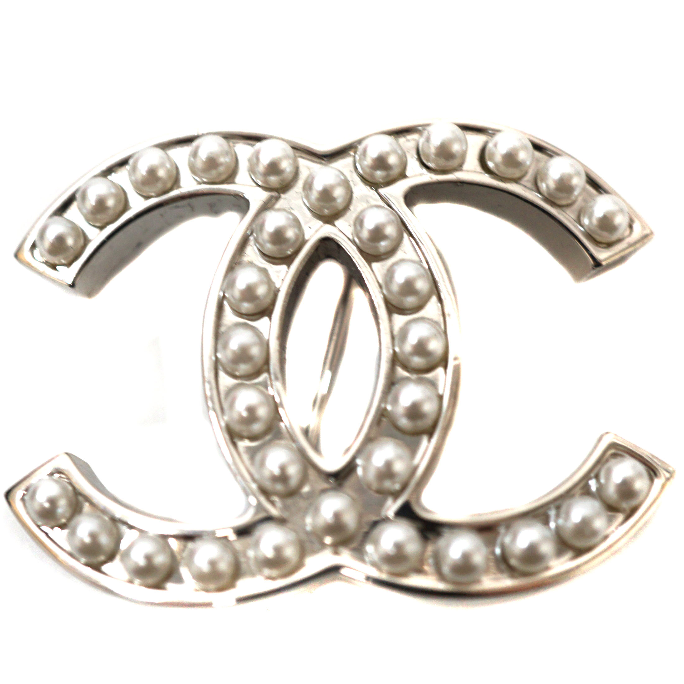 楽天市場】シャネル CHANEL ブローチ ココマーク シルバーxホワイトx