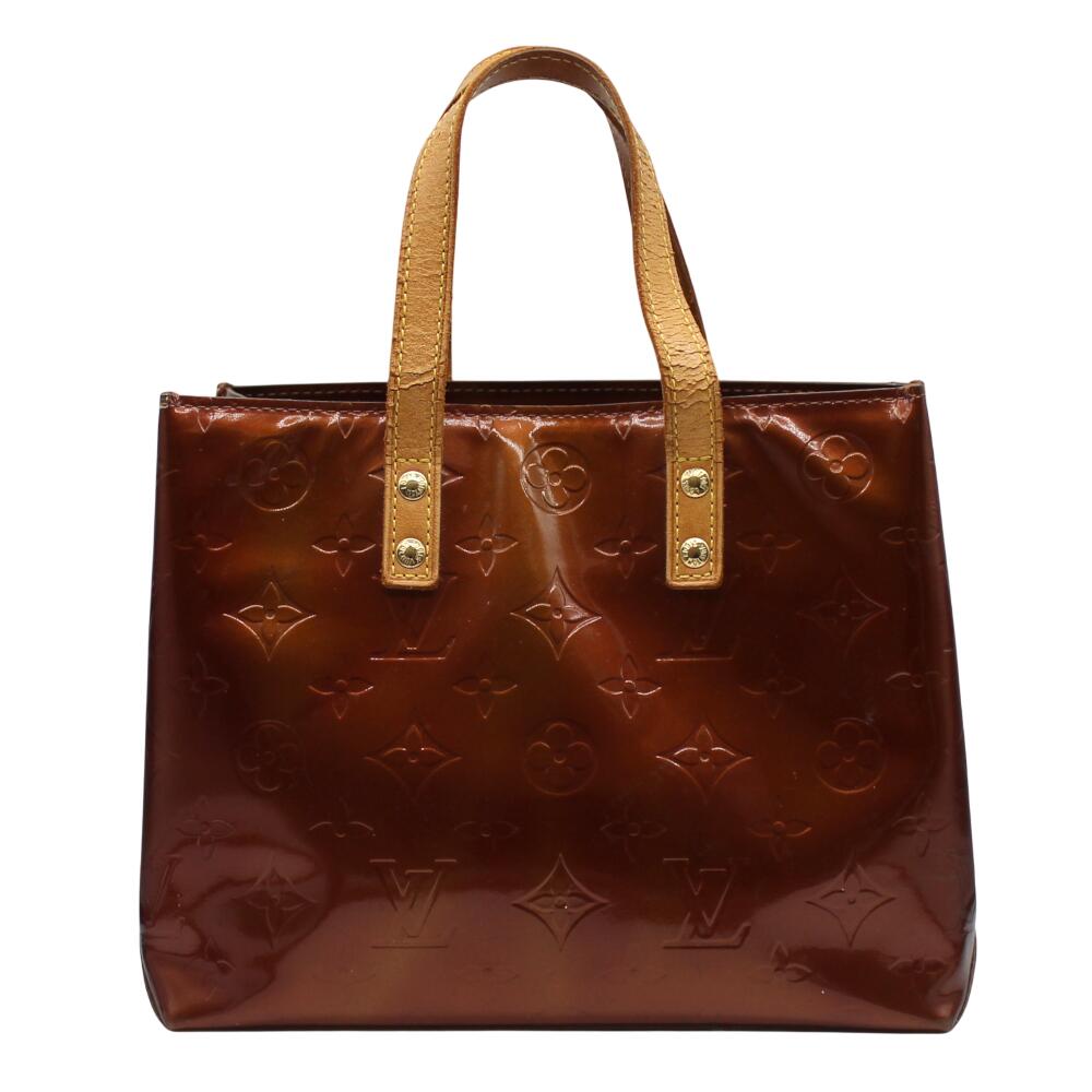 【中古】ルイヴィトン Louisvuitton M91146 先んじるPM ヴェルニ ハンドバック 赤銅色