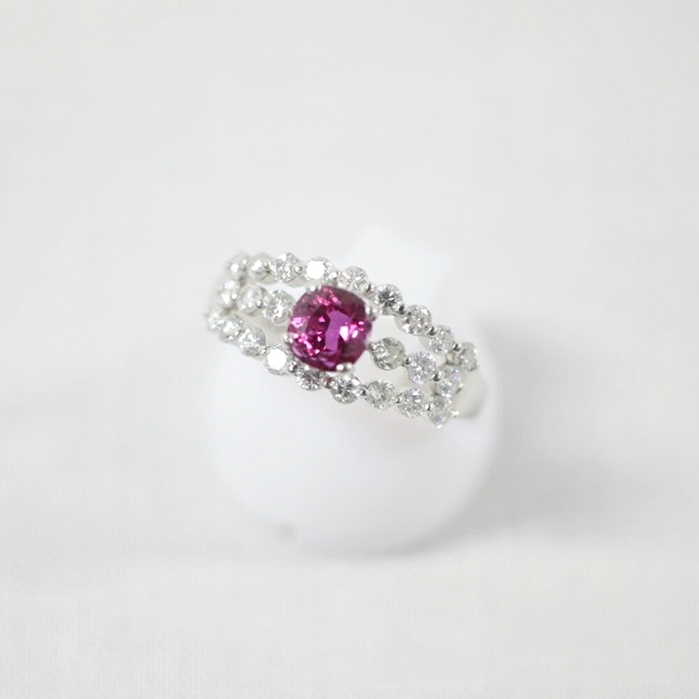 中古美品 PT900 ルビー・ダイヤモンドリング R0.736ct/D0.65ct/約3.4g/12号 指輪 プラチナ ルビー ダイヤモンド 貴金属 ギフト プレゼント 贈り物 ゴージャス 【中古】かんてい局飛田店【楽ギフ_包装選択】h4-14417|かんてい局熊本店