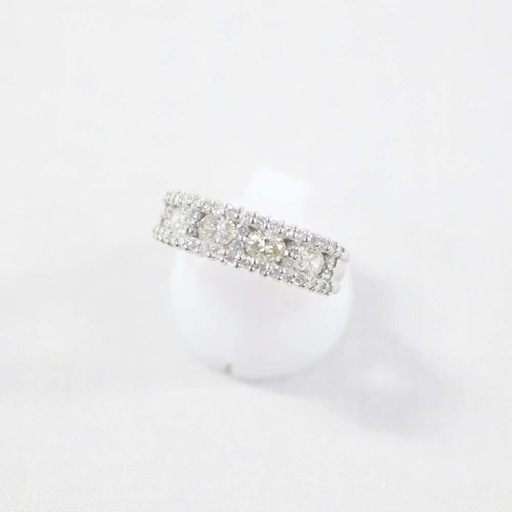 中古美品 PT900 ダイヤモンドリング D0.66ct/0.45ct/約7.0g/12号 指輪 プラチナ 宝石 貴金属 アクセサリー ギフト プレゼント 贈り物 ゴージャス【中古】かんてい局飛田店【楽ギフ_包装選択】h4-14488