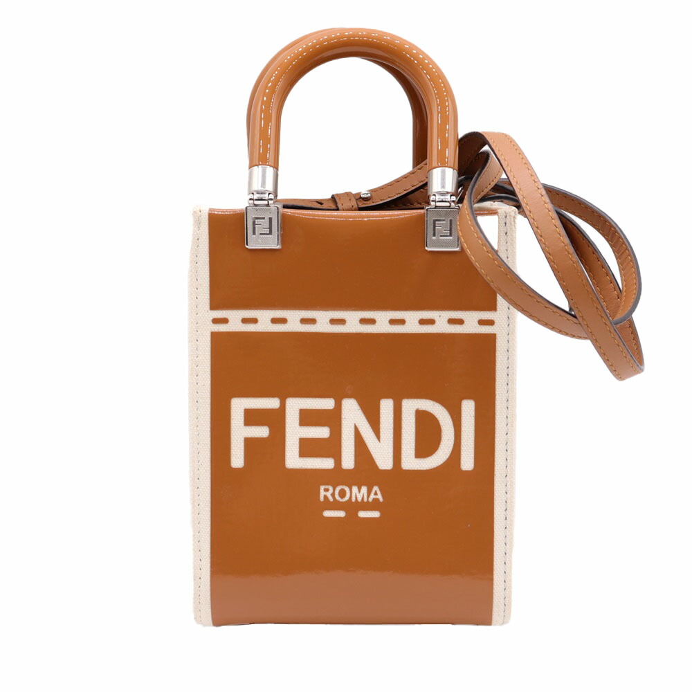 FENDI フェンディ 太陽光線 ミニショッパー 2way御徒面子 ハンドバック ショルダーバッグ  8BS051【中古美品】かんてい局南熊本店【楽ギフ_荷造り選りわける】m5-498118