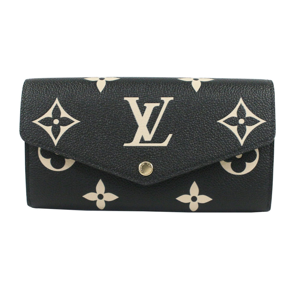 未当て嵌める 見せびらかす品 LOUIS VUITTON ルイヴィトン ポルトフォイユ・サラ モノグラム アン工業プラント 二つ折り長金入れ M80496 黒いこと メンズ レディース【未当て嵌める 見せびらかす品】かんてい局飛田店 h4-29363