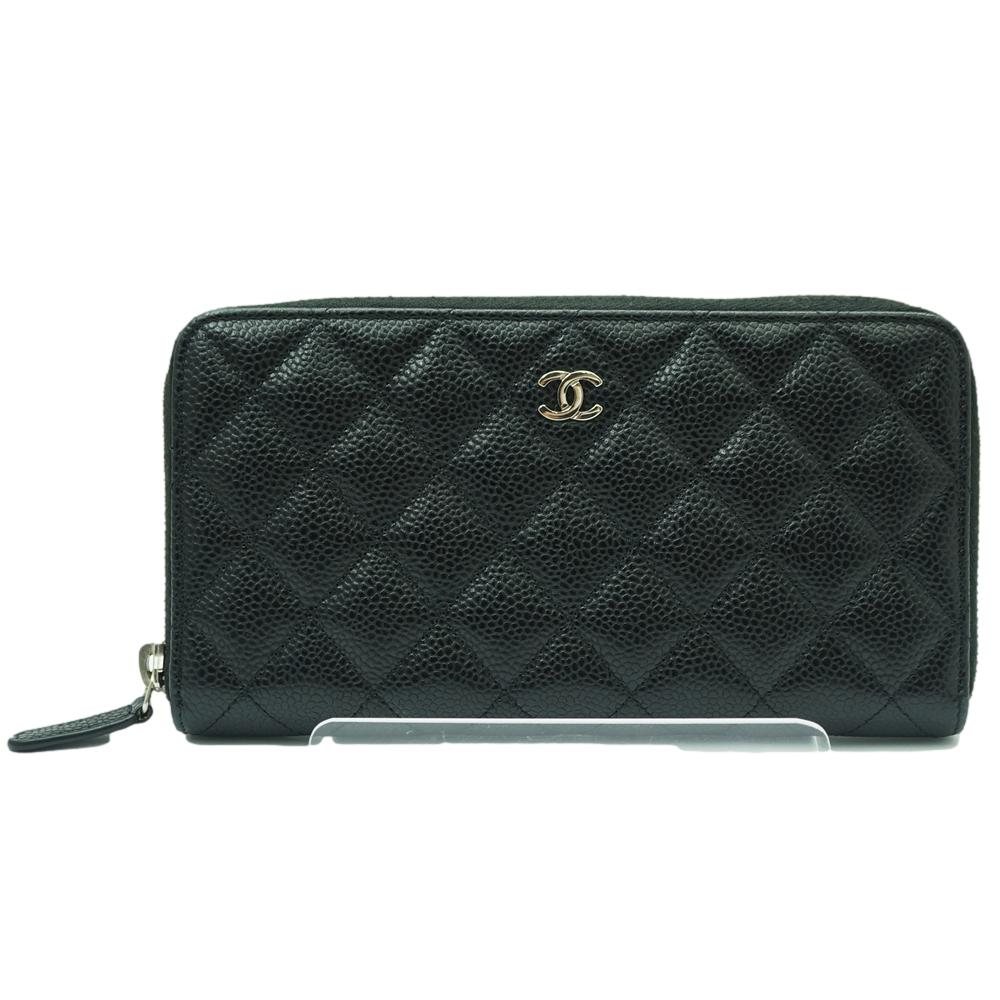 中古　シャネル　CHANEL 長財布　ラウンドファスナー　ゴールド シャネルラウンドファスナー長財布 14143 ゴールド レディース