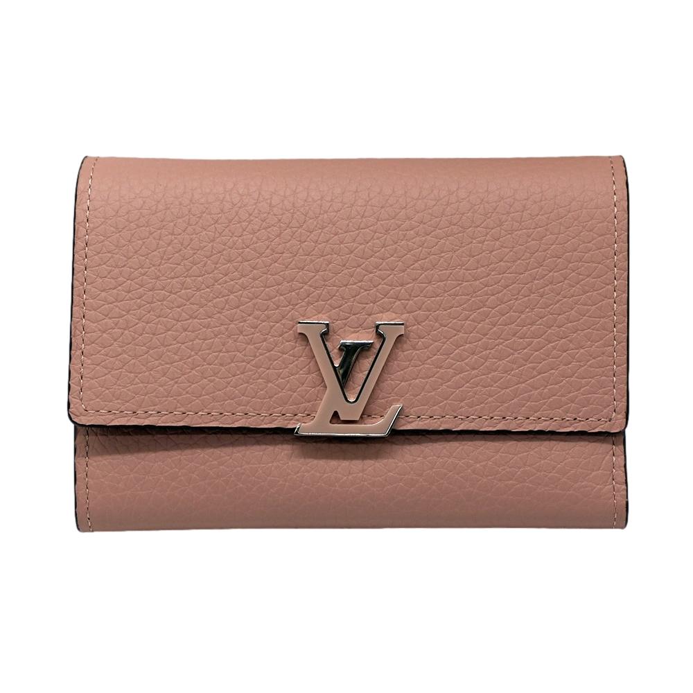 未使用 展示品 Louis Vuitton ルイヴィトン M82361 ポルトフォイユ・カプシーヌコンパクト トリヨン ピンク×ブラウン 三つ折り財布 レディース 保存袋付き【中古】かんてい局上水前寺店【楽ギフ_包装選択】k24-4262