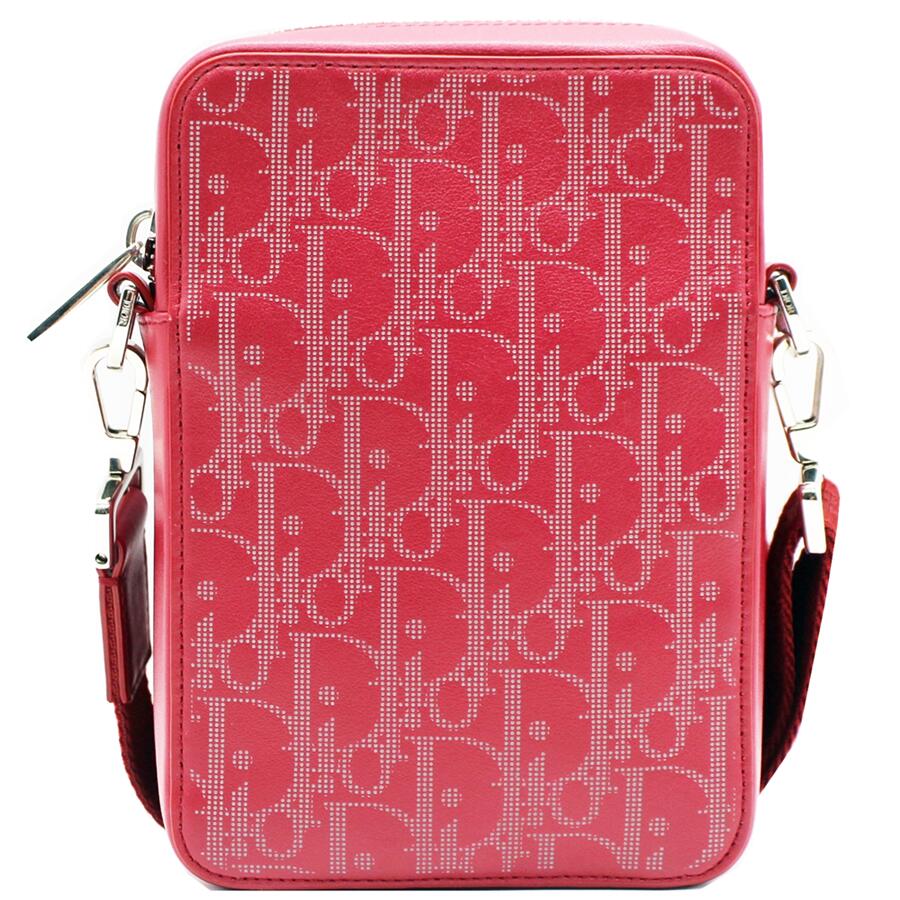 【美品】Christian Dior クリスチャンディオール Pre-Owned 2021 オブリーク ギャラクシー ワールドツアー ショルダーバッグ レッド カーフ レディース 【中古】かんてい局上水前寺店【楽ギフ_包装選択】k25-3436