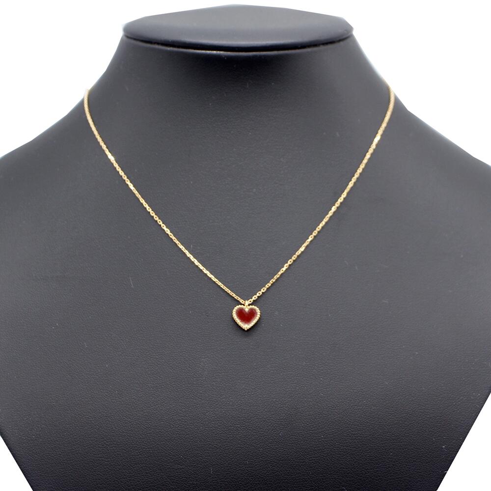 【中古美品】VanCleef&Arpels ヴァンクリーフ＆アーペル ネックレス スウィートアルハンブラ K18金 750PG カーネリアン VCARN59N00 2.7g【中古】かんてい局上水前寺店【楽ギフ_包装選択】k25-3438