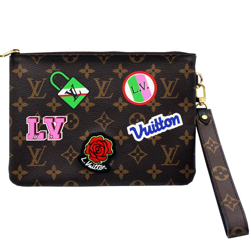 LOUIS VUITTON ルイヴィトン M63447 シティ合切袋 パッチーズクラッチバッグ  モノグラム 帆布×ゴールド金具 【美品】かんてい局上水前寺店【楽ギフ_荷造り選りわける】k25-2396