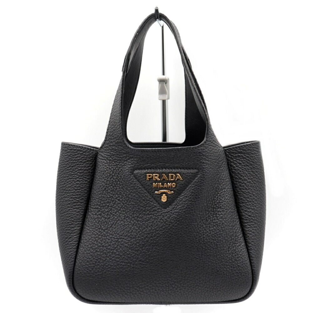 PRADA プラダ レザーミニハンドバッグ 1BA349 黒いこと 軽さ ミニサイズ【中古】かんてい局南熊本店【楽ギフ_荷拵え選りわける】m5-51608