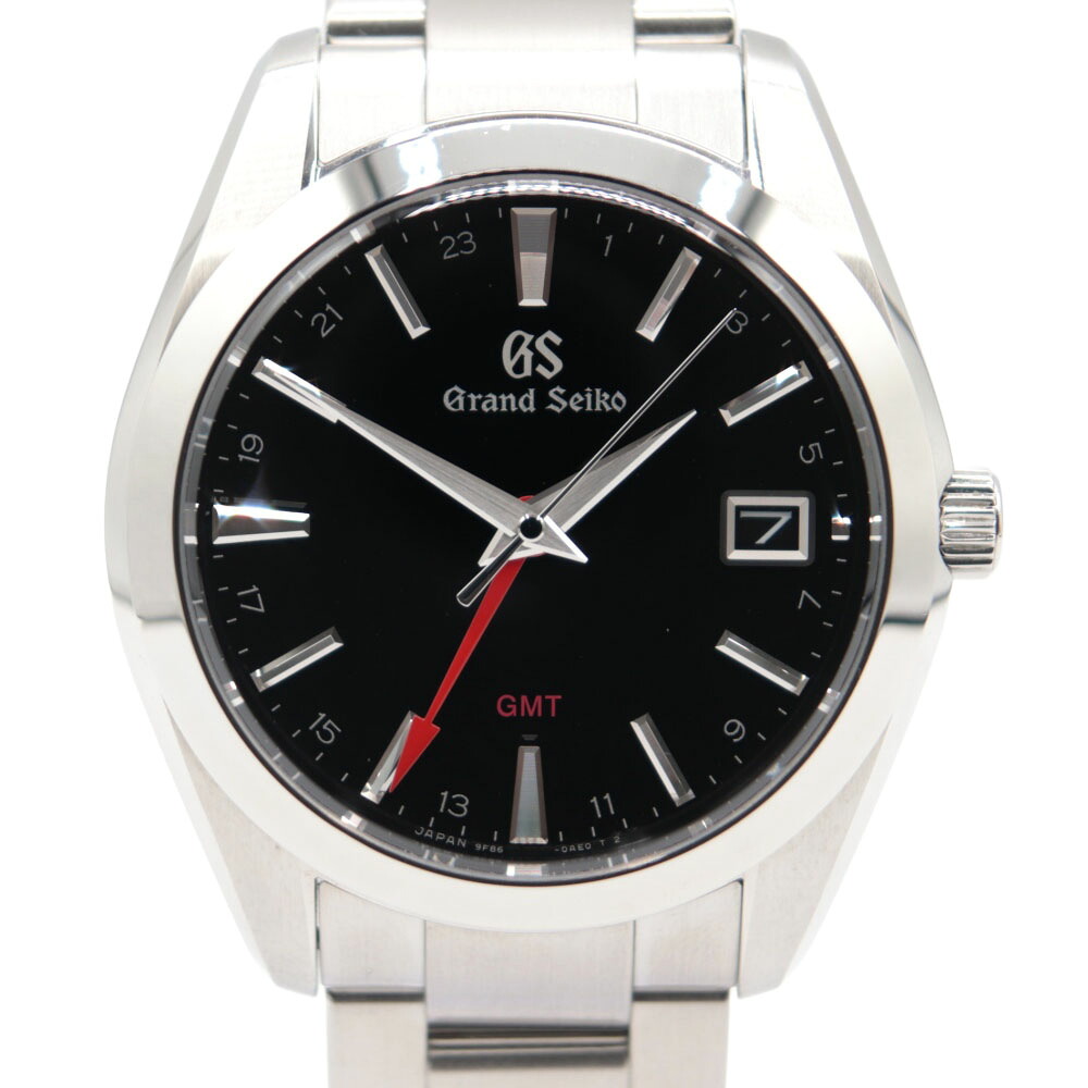 SEIKO セイコー ヘリテージコレクション SBGN013 GMT 石英ウオッチ メンズ 黒文字盤【中古】かんてい局南熊本店【楽ギフ_荷拵えより分ける】m5-50288