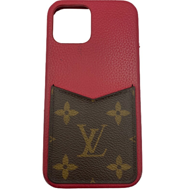 【楽天市場】【中古】LOUIS VUITTON M80081 IPHONE バンパー12/12PRO モノグラム レッド系 ブラウン スマートフォン  ケース レザー スマホ 小物 ルイヴィトン メンズ レディース USED-B : かんてい局名古屋東郷店