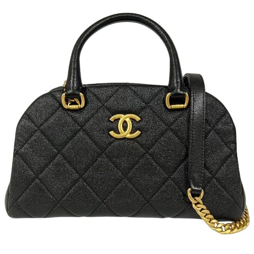 CHANEL シャネル AS3893 マトラッセ ボーリング バッグ ショルダーバッグ キャビアスキン ブラック □□USED-SA｜かんてい局名古屋東郷店 341,100円