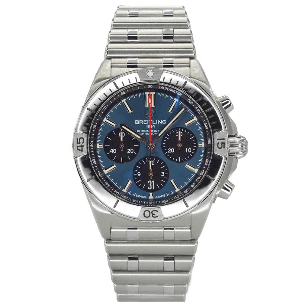 ブライトリング BREITLING AB0134101C1A1 クロノマット B01 42 ブルー □□USED-S