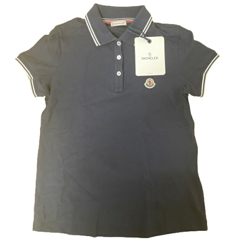 moncler モンクレール　レディースノースリーブ ポロシャツ MONCLER モンクレール ブラック ノースリーブ ポロシャツ L