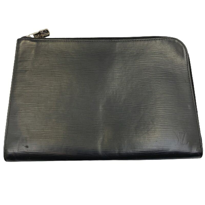 【中古】ルイヴィトン M62646 ポシェットワット秒 エピ 黒いこと 二つ目御徒面子 クラッチペダル御徒面子 ジッパー ノワール 黒 なめし革 御徒面子 LOUIS VUITTON ルイ・ヴィトン ブランド名 メンズ USED-BC