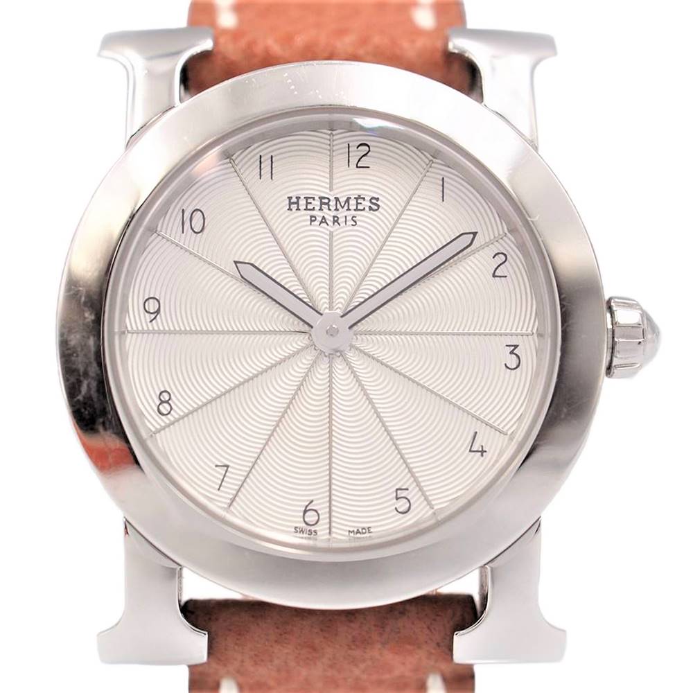 HERMES エルメス HR1.210 Hご覧なさる ロンド 石英 ボーイズ ユニ一発やる ブランド名 USED-A